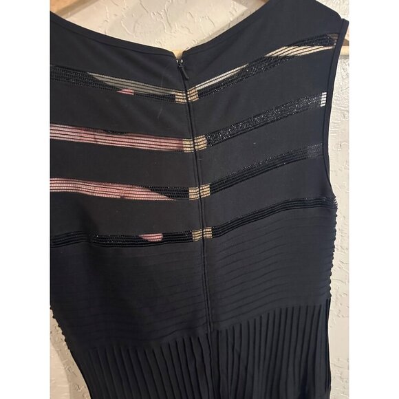NWT Tadashi Shoji Black Mesh Illusion Cocktail Dress - Picture 10 of 14